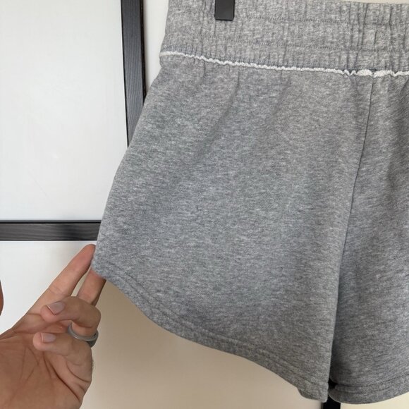 Under Armour Project Rock Fleece Sweat Shorts Drawstring Logo Gray Size M Women - Picture 9 of 13